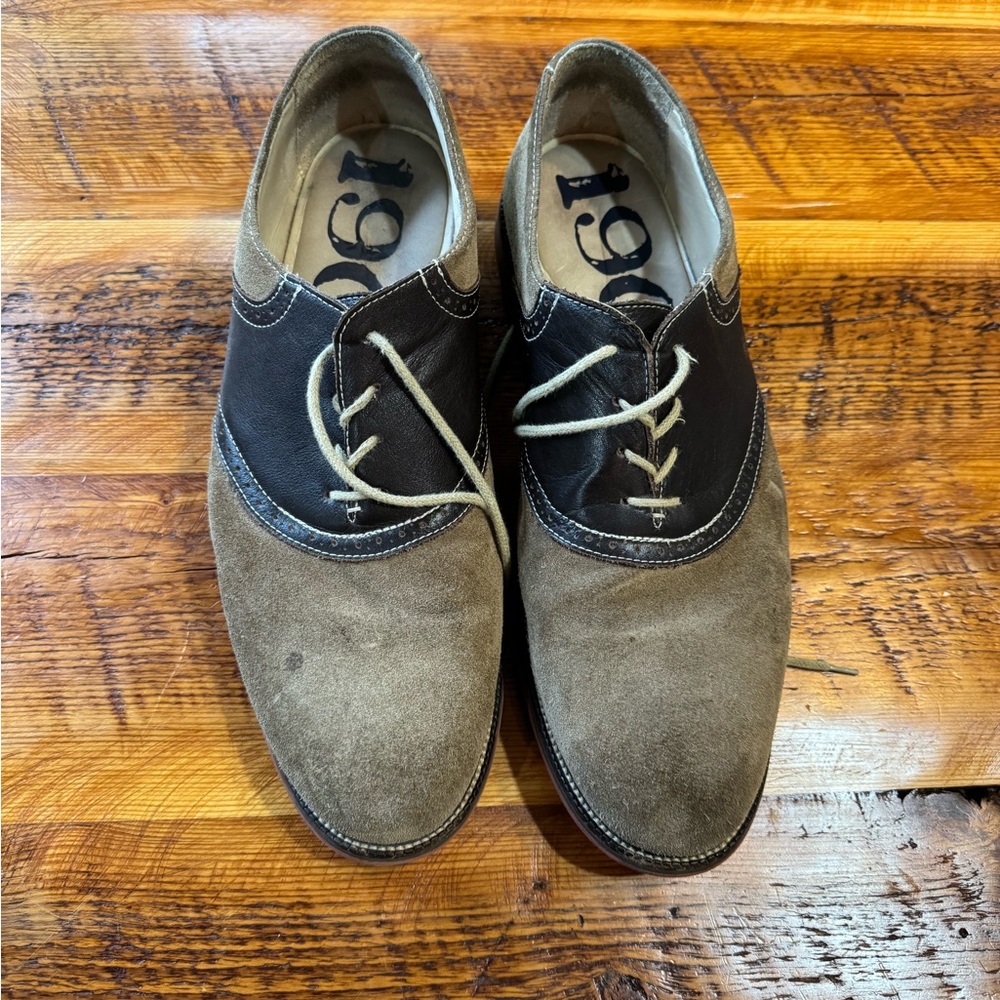 Men's 1901 Brown “Saddle Buck” Oxford Shoes